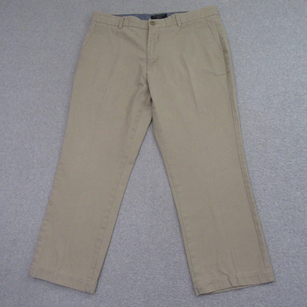 Banana Republic Mens Aiden Chino Pants 34 x 26 Beige Flat Front Pocket‎